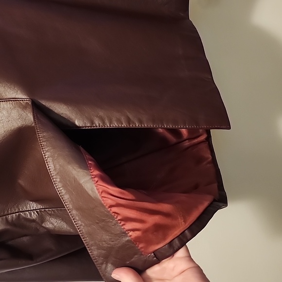 SZ 6 ETIENNE AIGNER LEATHER JACKET, BROWN. GREAT SHAPE - Picture 7 of 15